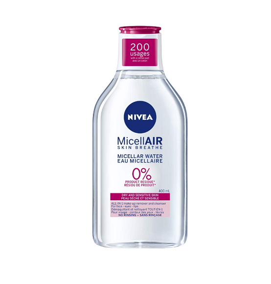 Nivea Micell Air Water száraz bőrre arctisztító micellásvíz 400ml