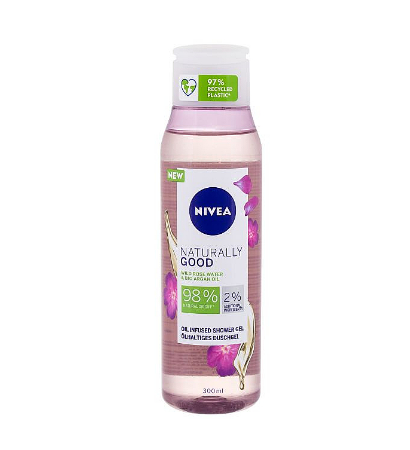 Nivea Naturally Good tusfürdő rose water & bio argan oil 300ml